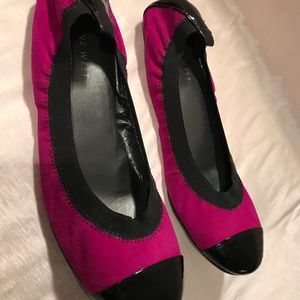 Nine West ballet flats 7.5 magenta black